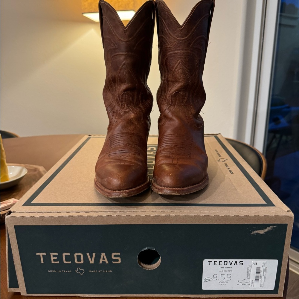 Tecovas Cowboy boots, The Jamie. Comfortable, great shape, non smoking home.